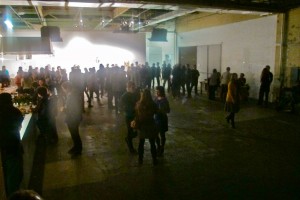 An art-hungry crowd gathered in the main room