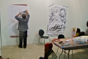 Artists were given one hour to produce one or multiple pieces for the rally