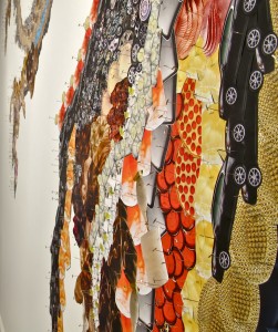 A detail from I Still Haven't Found What I'm Looking For #2 by Stacia Yeapanis