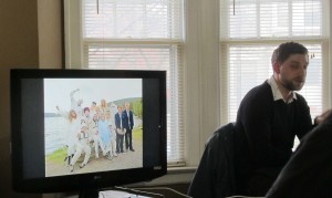Havernaas showed samples of his portrait work, as well as screening several of his video pieces.