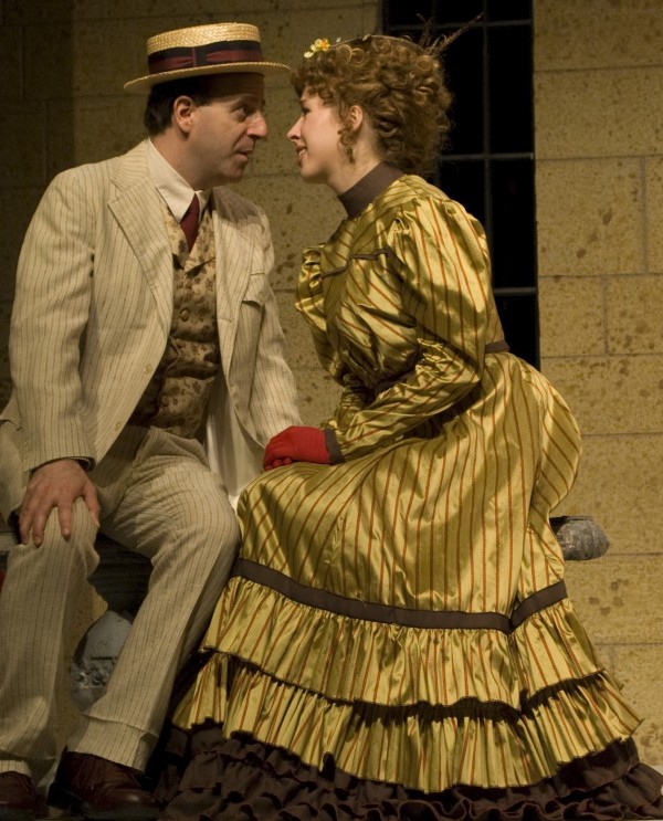 Scott Shriner (Jack) and Tara Kodosky (Kitty) in "Charley&squot;s Aunt." Photo courtesy of Weathervane Playhouse