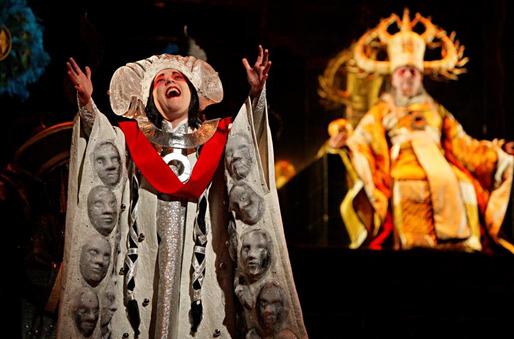 Princess Turandot - Helen Todd and Emperor Altoum, Turandot&squot;s father - Vern Sutton in Minnesota Opera production of "Turandot." Photo: Michal Daniel