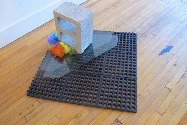 "Trick Candle," one of the pieces that most simply captures the wicked humor present in Hall&squot;s work.