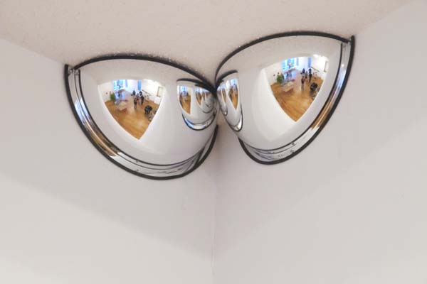 Scattered throughout the gallery are pieces that went unlisted, including this self-reflective piece.
