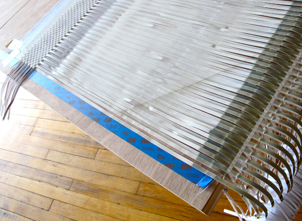 Now that the stage has been set, the work of weaving is progressing quickly.