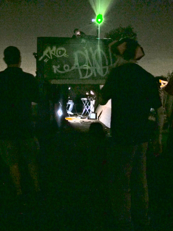Performances, including one by the Space Band, took place in shipping containers and open air stages.