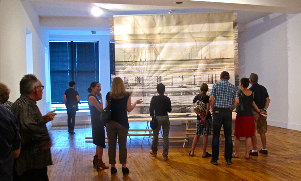The closing night crowd included luminaries of the WSU art department and the DIA.