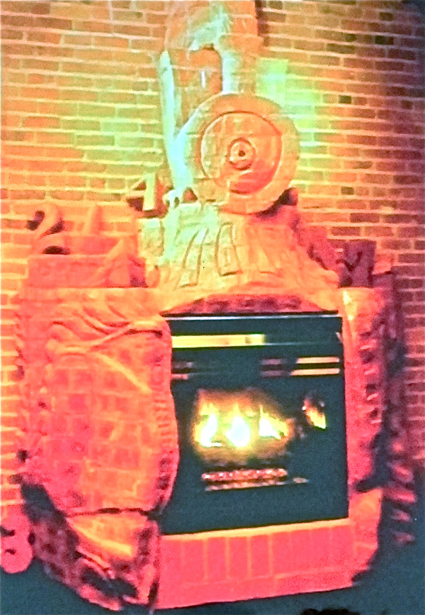 A commissioned fireplace by Ferretti in a private residence.