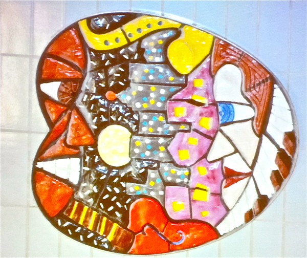 An example of Ferretti's custom painted brickwork.