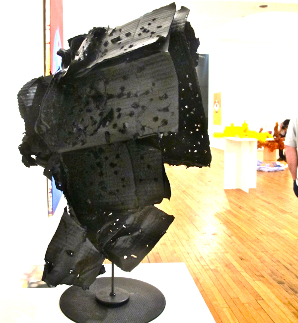 Burnt cardboard sculpture?