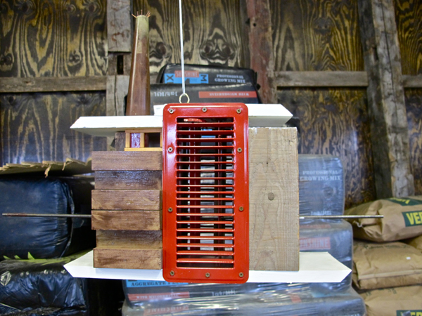 DF&G owner Jeff Klein made this "futurist construction" birdhouse.