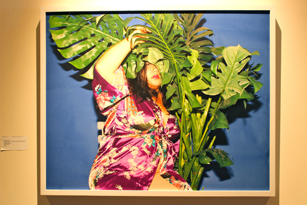 "Self-portrait, Pao in purple robe with blue backdrop" by Par Houa Her.