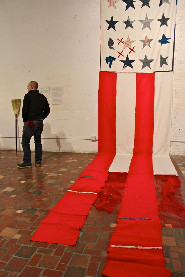 The "artifacts" on display in the exhibit have been meticulously constructed by Triple Candie and the MOCAD.