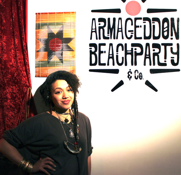 Kozma, of Motu & Kozma, one half the husband-and-wife team behind Armageddon Beachparty & Co.