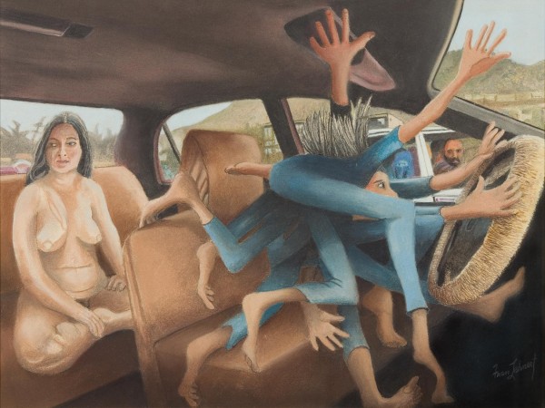 Frances Lehnert, "Driving Miss Daisy." Photo courtesy of Summit Artspace