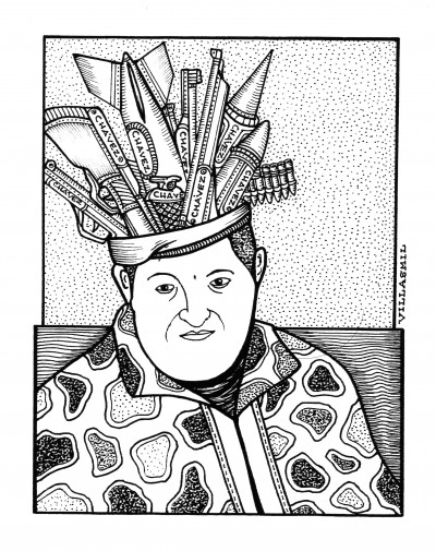An SOS from Villasmil: La Mente de Chavez, Ink on Paper