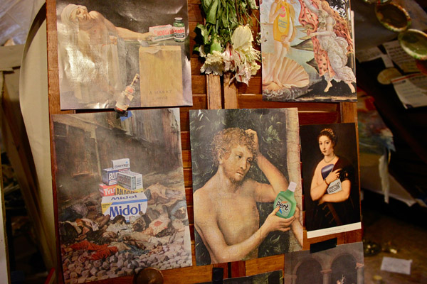 Some of Terzi collage works in progress.