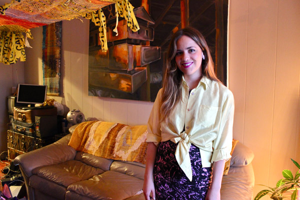 Weaver and sculptor Paula Schubatis.