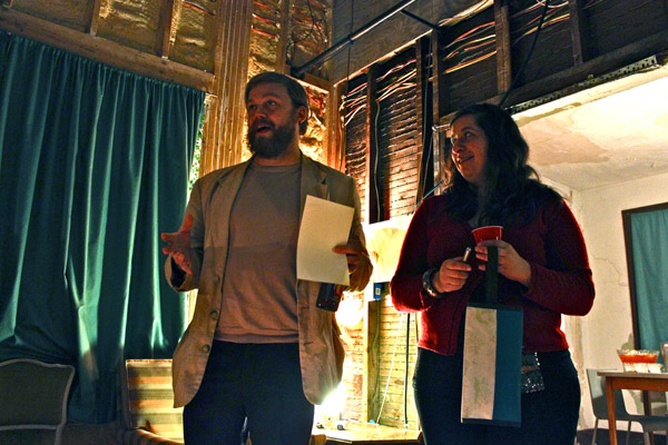 Co-directors Jake Hooker and Sherrine Absz introduce the performance.