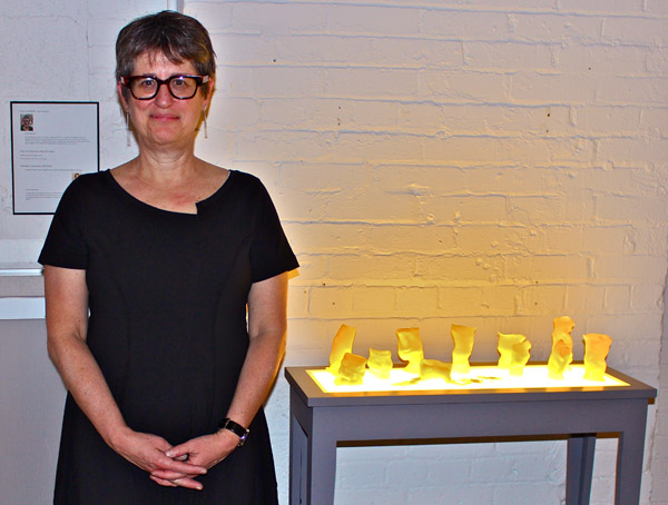 Artist Lynne Avedanka and her work.