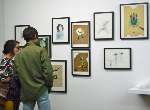 Observers of the conversation between the two artists.