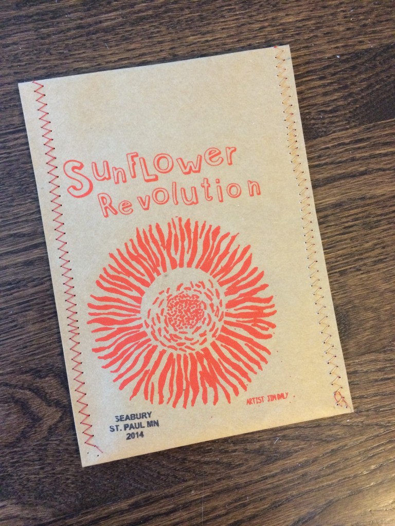 The finished packet design by Seabury resident, artist Jim Daly. hoto courtesy of low tech/high joy.
