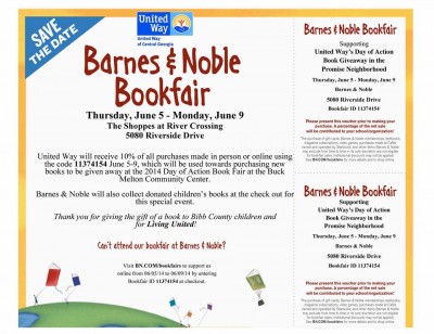 United Way of Central Georgia Barnes & Noble Bookfair flyer