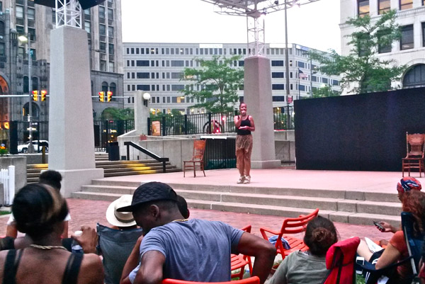Artistic Director Sam White introduced the show and reminded the crowd to engage in their 2014/2015 season fundraising effort.
