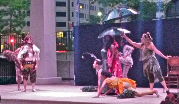 An showdown between fairy entourages.