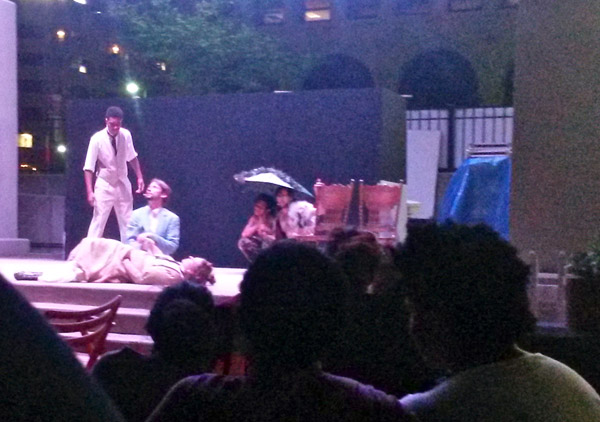 The Lovers rant, rage, and romance, observed by Oberon and Puck.