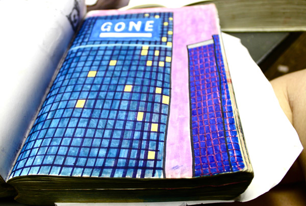 A page from Joy's sketchbook.