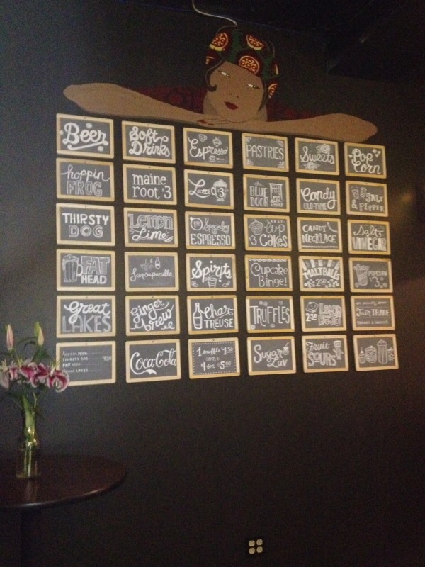 THe Nightlight Cinema drink board.