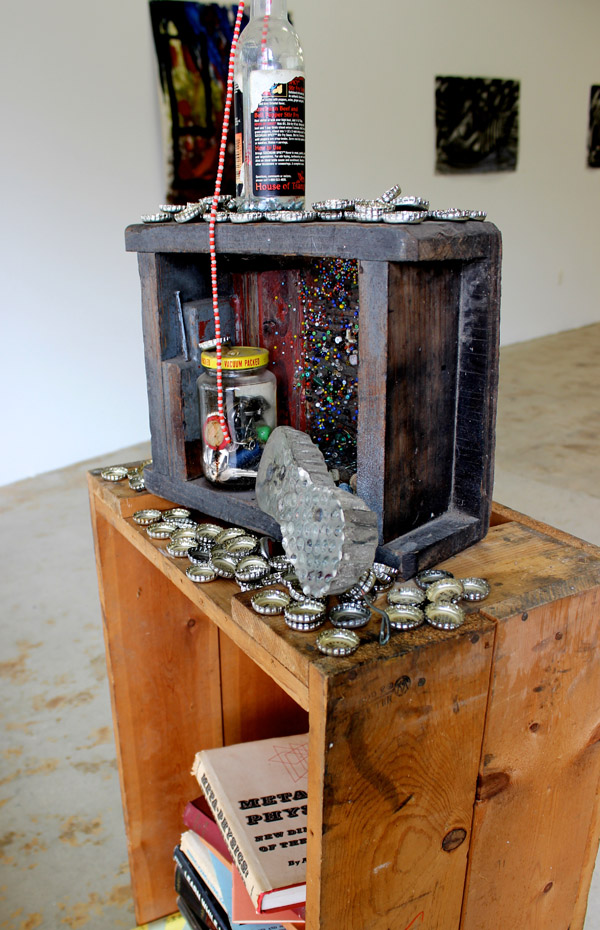 Also included, Gardner&squot;s altars, including this tribute to his father, who he cites as, "my main, my only mentor."