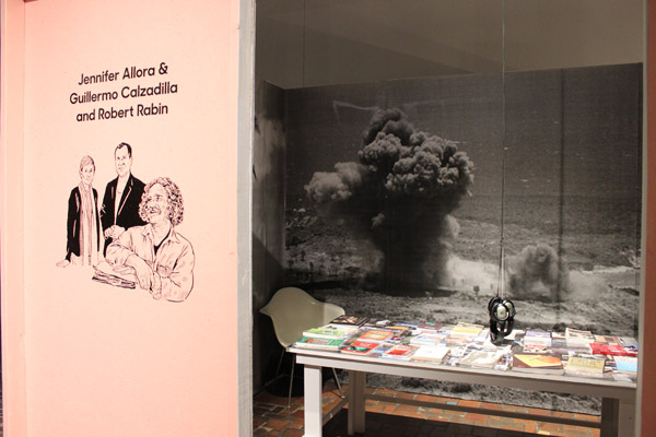 An apocalypse reading room/listening station.