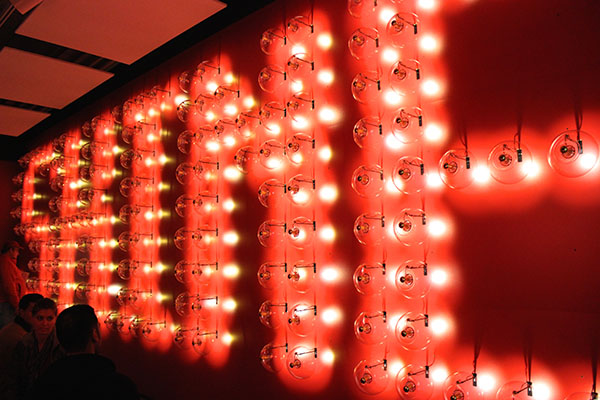 One of two installations that utilized desktop lamps that changed the financial fortunes of one of the works' collaborators.