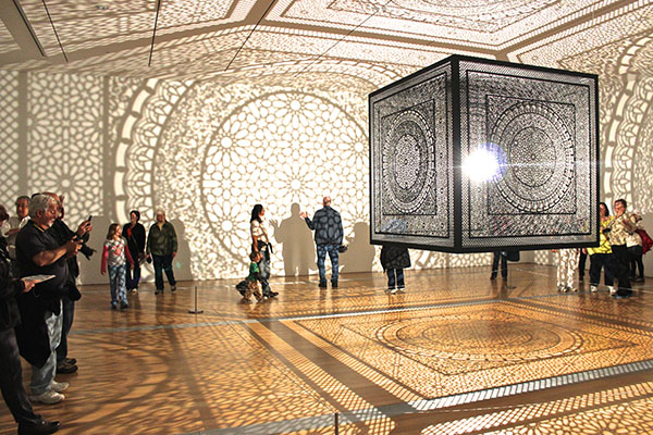 Intersections, by Anila Quayyum Agha, also a finalists, at the GRAM.