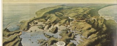 Early map, Panama Canal.