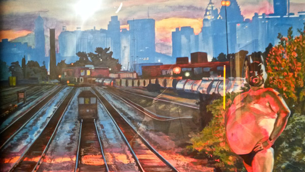 Owens says of this piece ("New Gotham"), "This same guy is in the pictures from every single Gathering of the Juggalos."