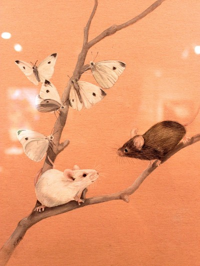 "A Meeting with Fate," one of wonderfully dislocating trio of works by Kelley Mitchell Gadzowicz, curated by Ethan Cronkite.