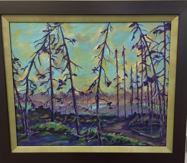 April Cameron, "Hidden Lake," acrylic Photo by Roger Durbin