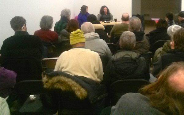 The crowd that braved the last cold days of February to witness the discourse.