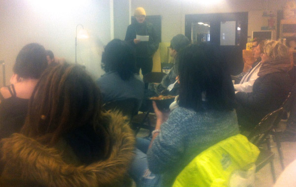 Artist, series facilitator and CCS Professor Chido Johnson introduces Rajewski.