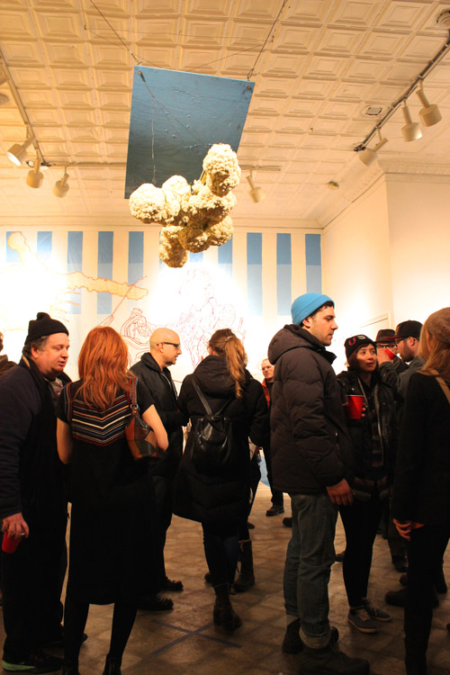 "The ChallengerFlower Mistletoe" above, and Buzzolini, center right, in the blue cap.