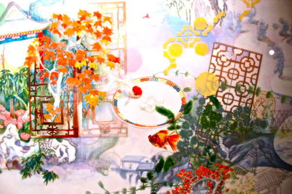 Detail from one of Luhzen Qui's untitled dreamlike drawings,