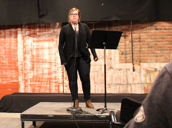 The evening's host, Jen Bloomer.