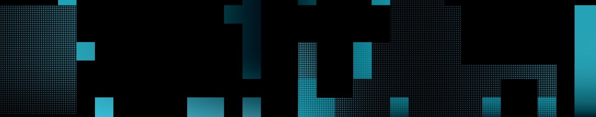 Abstract digital pattern of pixelated blocks in varying shades of blue on a dark background, representing the theme of the Knight Media Forum 2024.